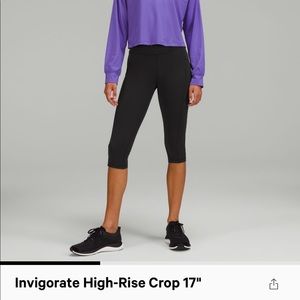 COPY - *NEW* Lululemon Invigorate high rise crop 17”